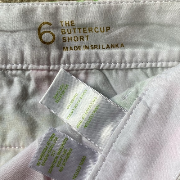 Lilly Pulitzer Hibiscus Stroll Print Buttercup Scalloped Shorts Size 6 - Picture 3 of 5